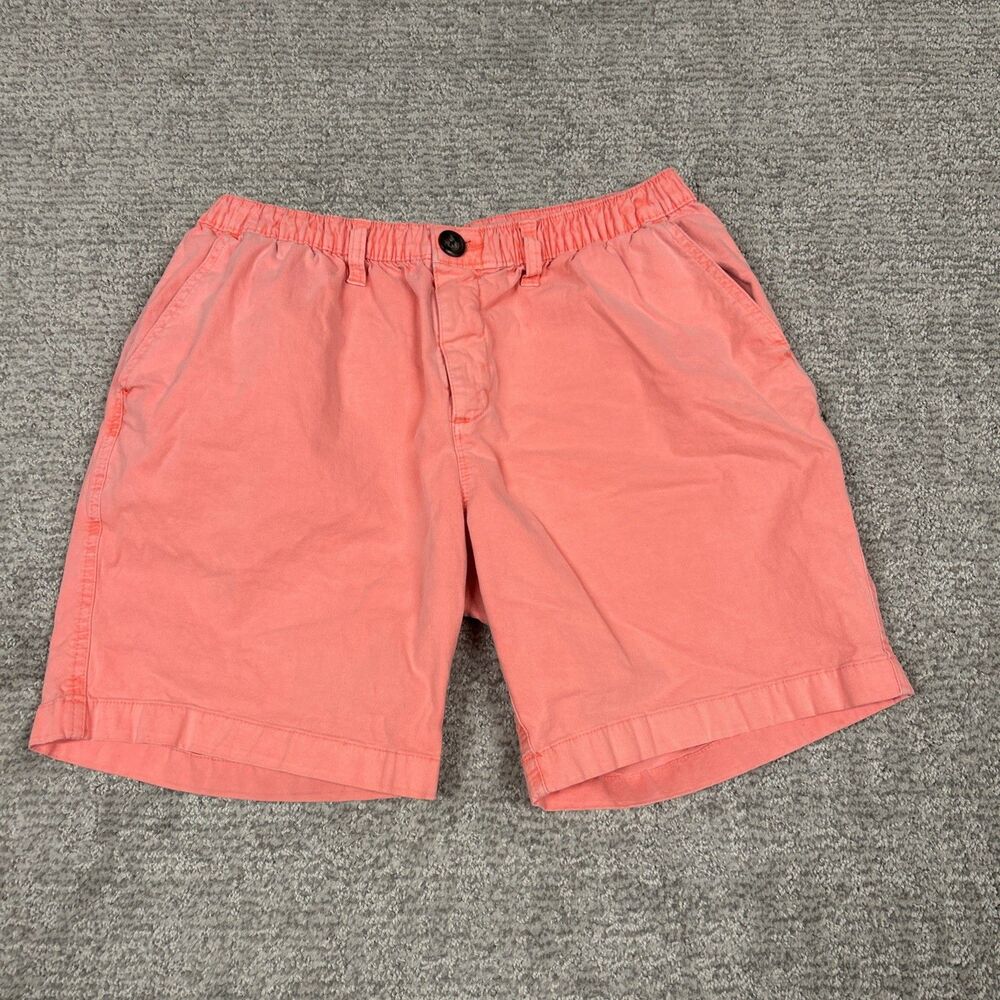 Chubbies Shorts Mens Small Coral 7” Inseam Regular Fit Stretch Waist Pockets